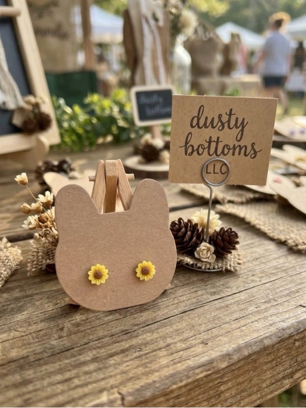 Dusty Bottoms Yellow Daisy Stud Earrings for Kids - Cute Flower Jewelry